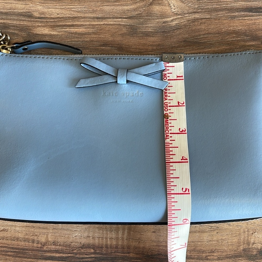 Pre-owned Kate Spade Light Blue Leather Crossbody Bag with Bow - Picture 10 of 10